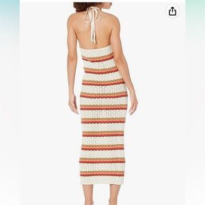 The Drop Jayla Striped Crochet Midi Dress